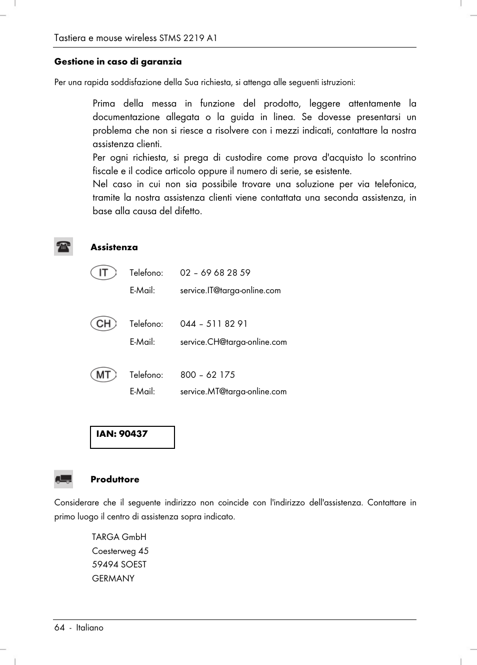 Silvercrest STMS 2219 A1 User Manual | Page 66 / 110