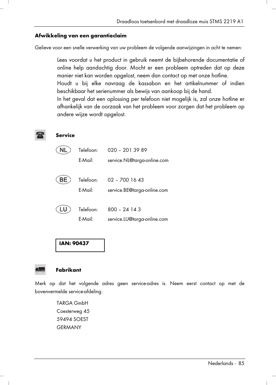 Silvercrest STMS 2219 A1 User Manual | Page 87 / 110