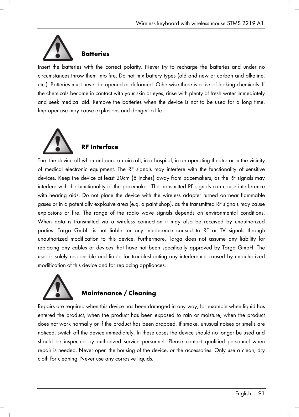 Silvercrest STMS 2219 A1 User Manual | Page 93 / 110