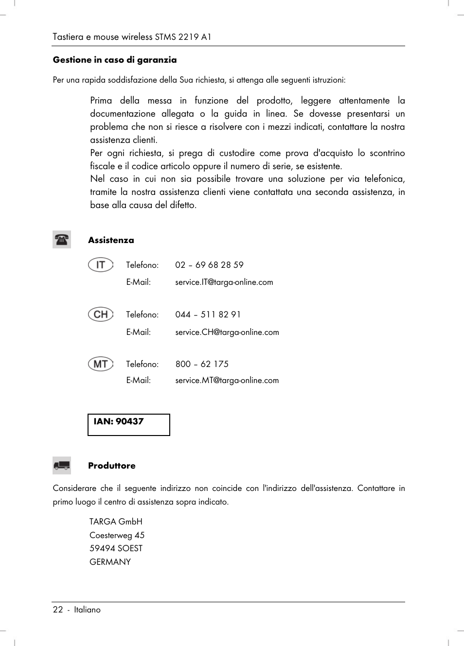 Silvercrest STMS 2219 A1 User Manual | Page 24 / 68