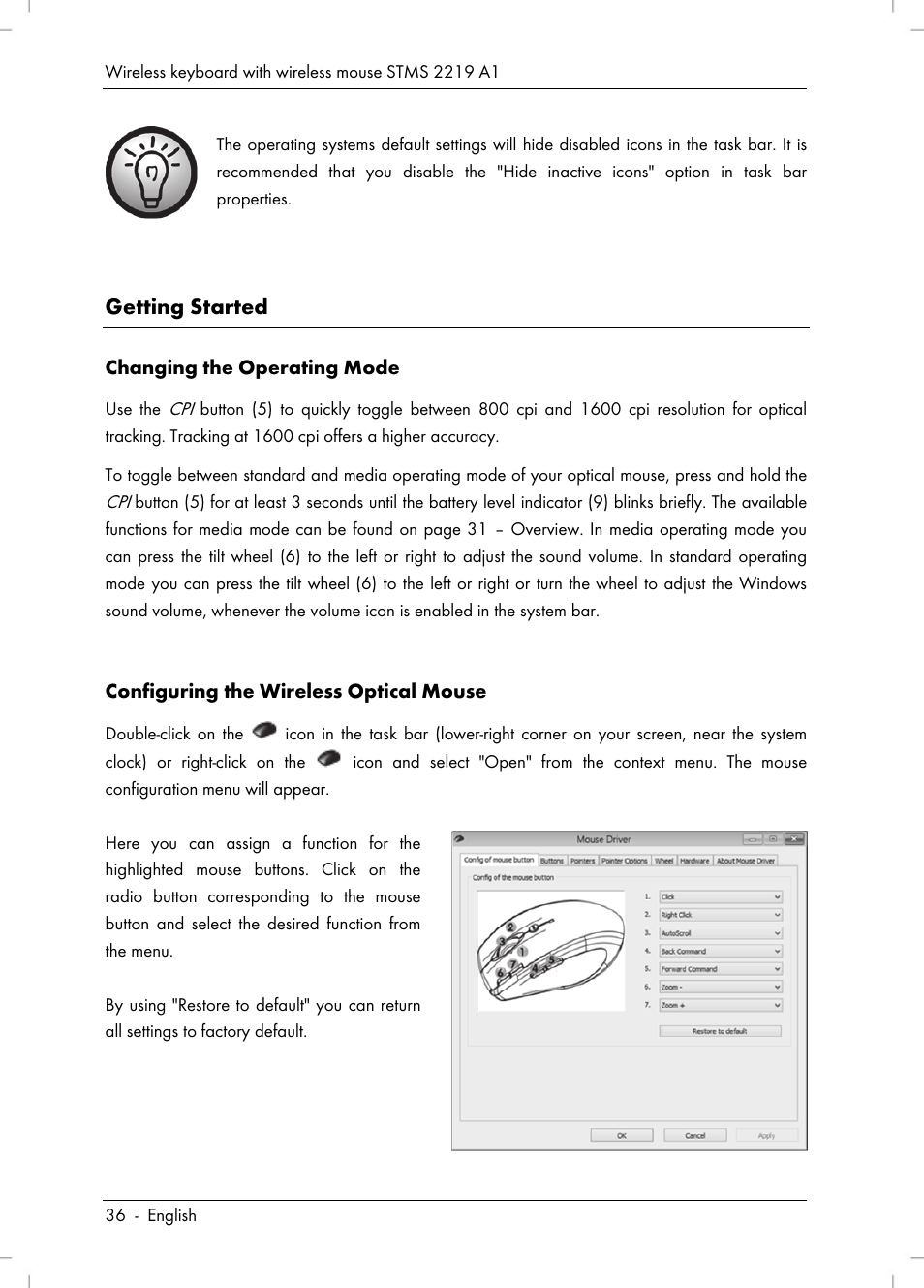 Getting started | Silvercrest STMS 2219 A1 User Manual | Page 38 / 68