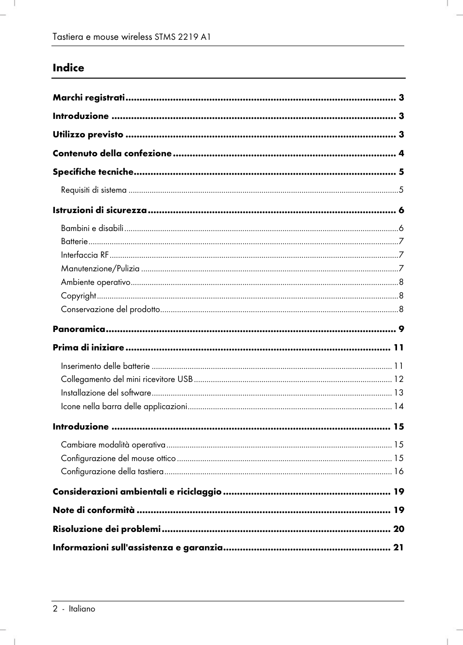 Silvercrest STMS 2219 A1 User Manual | Page 4 / 68
