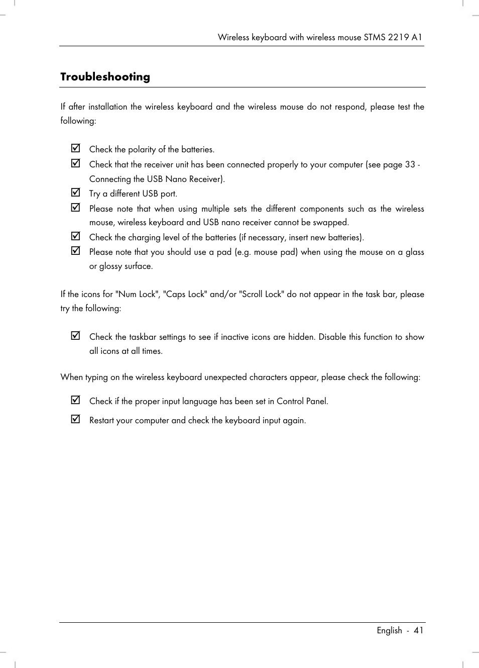 Silvercrest STMS 2219 A1 User Manual | Page 43 / 68