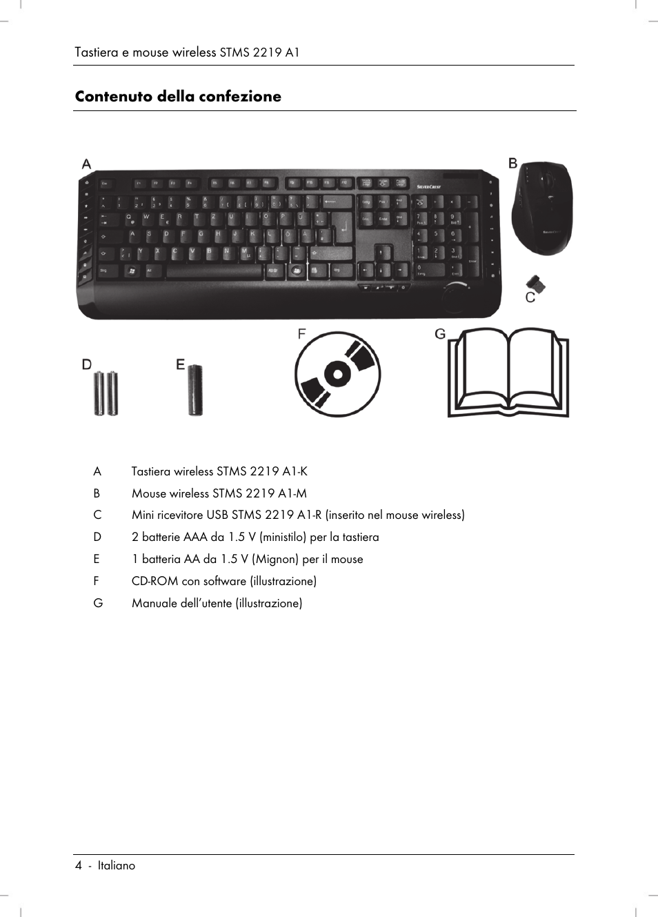 Contenuto della confezione | Silvercrest STMS 2219 A1 User Manual | Page 6 / 68