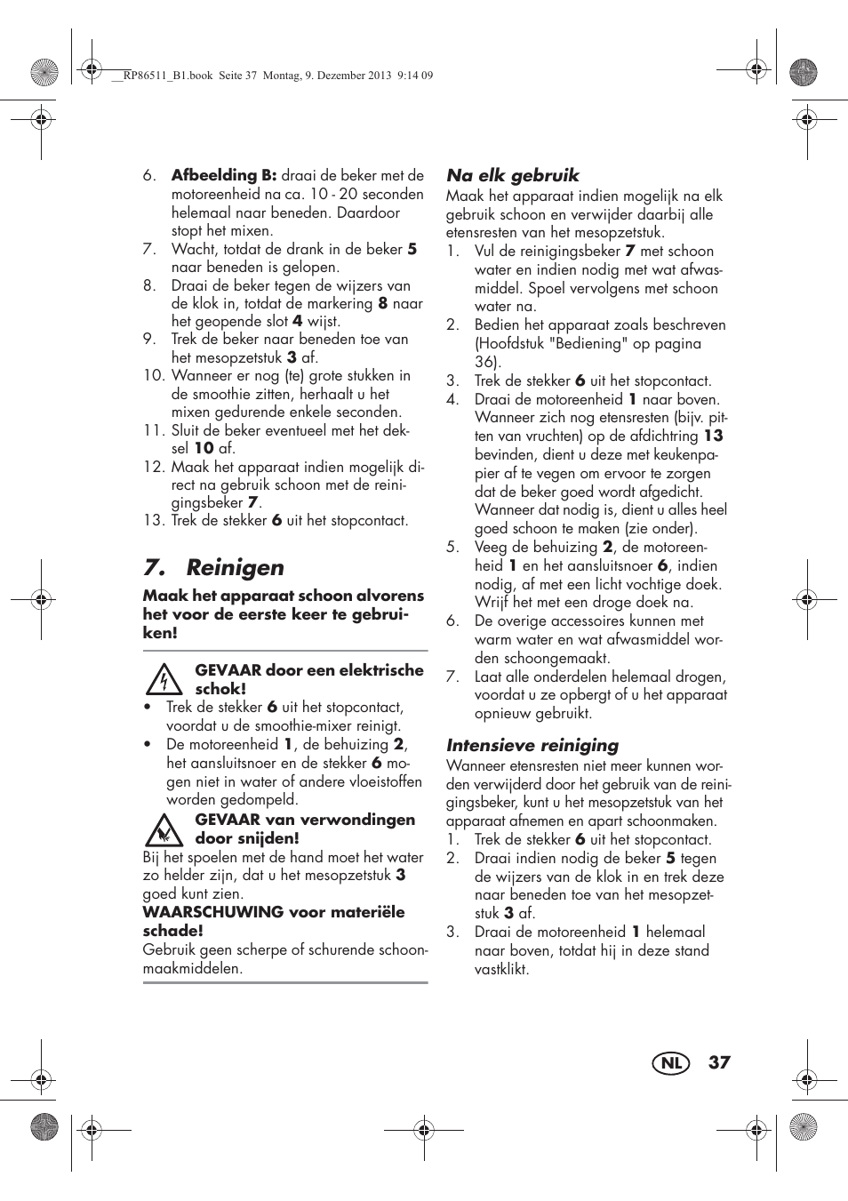 Reinigen | Silvercrest SSM 175 A1 User Manual | Page 39 / 54