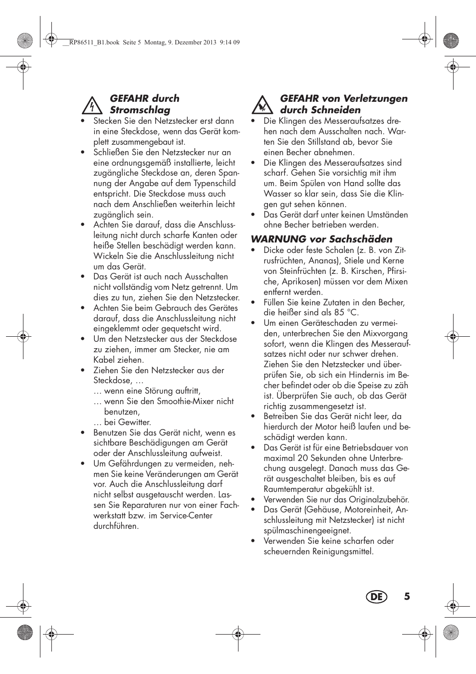 Silvercrest SSM 175 A1 User Manual | Page 7 / 54