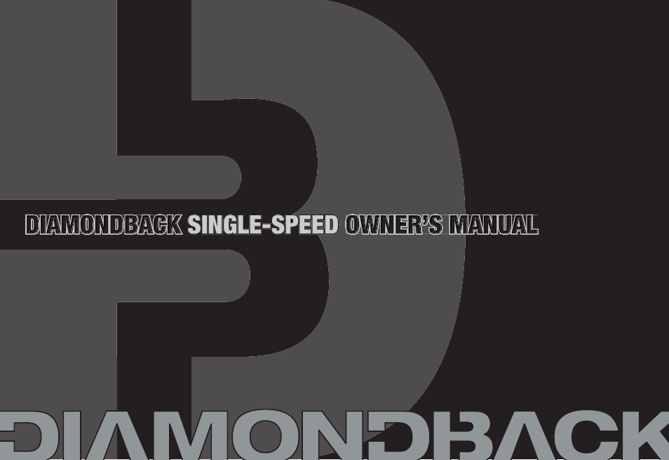 Diamondback 06.DB SS OM User Manual | 38 pages