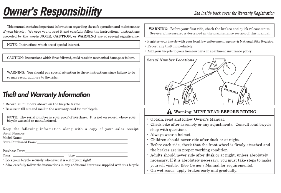 Diamondback 06.DB SS OM User Manual | Page 2 / 38