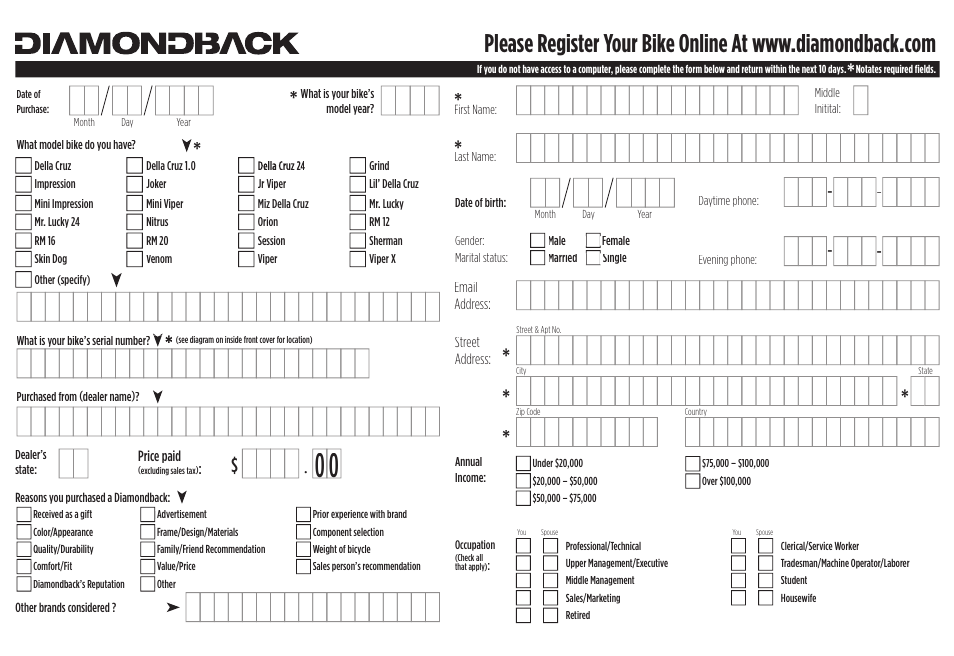 Diamondback 06.DB SS OM User Manual | Page 36 / 38