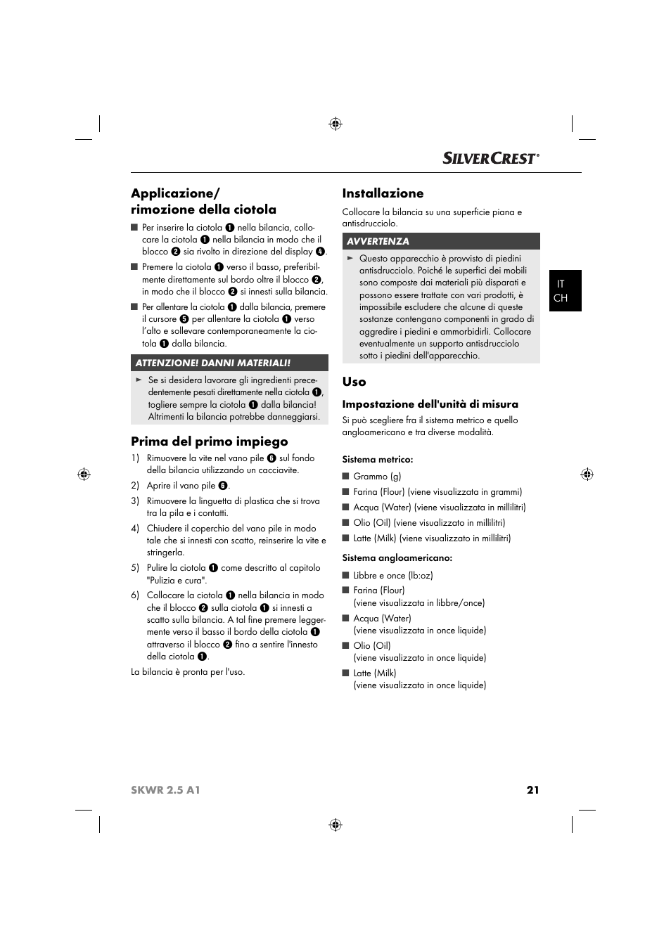 Applicazione/ rimozione della ciotola, Prima del primo impiego, Installazione | Silvercrest SKWR 2.5 A1 User Manual | Page 24 / 44