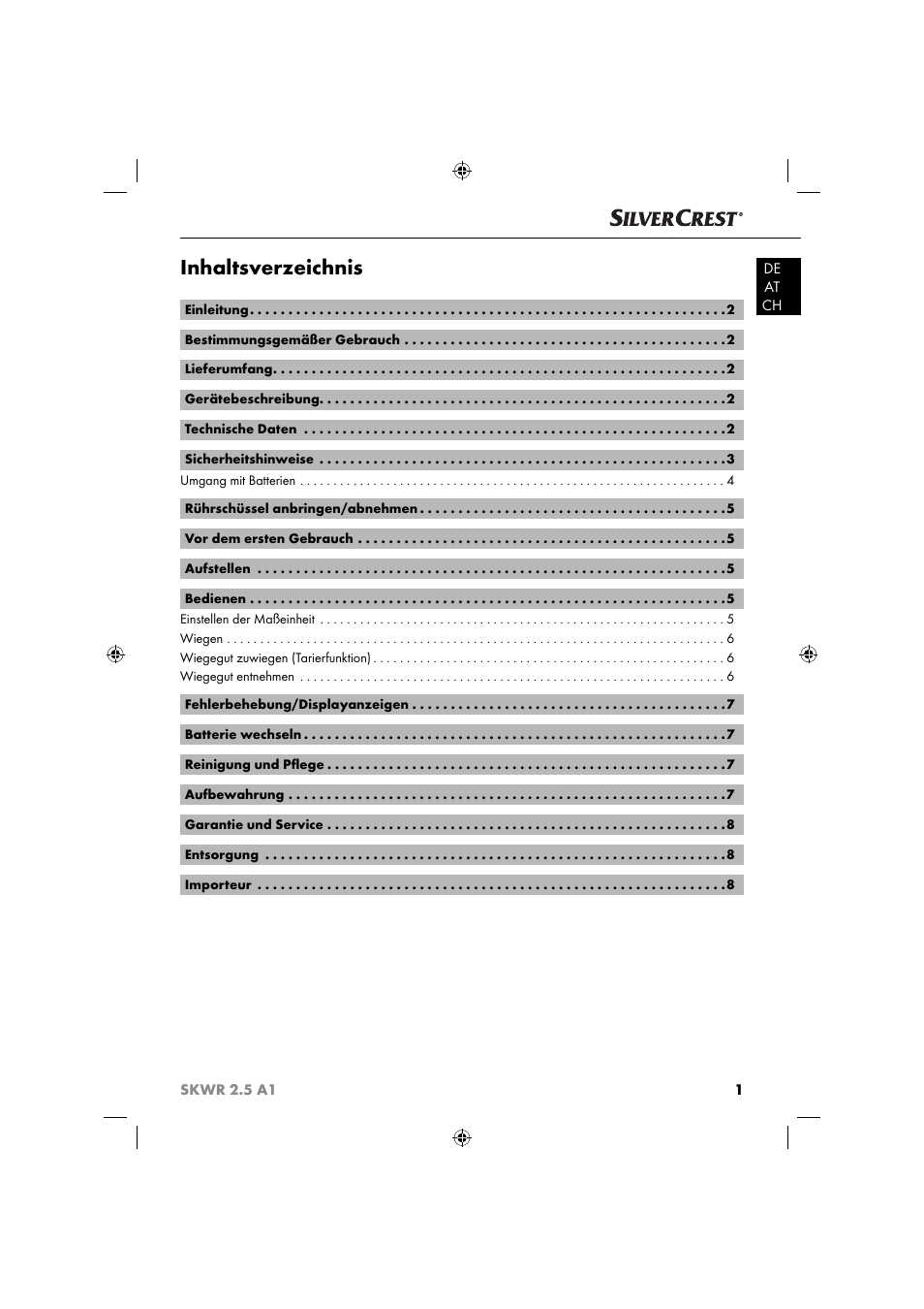 Silvercrest SKWR 2.5 A1 User Manual | Page 4 / 44