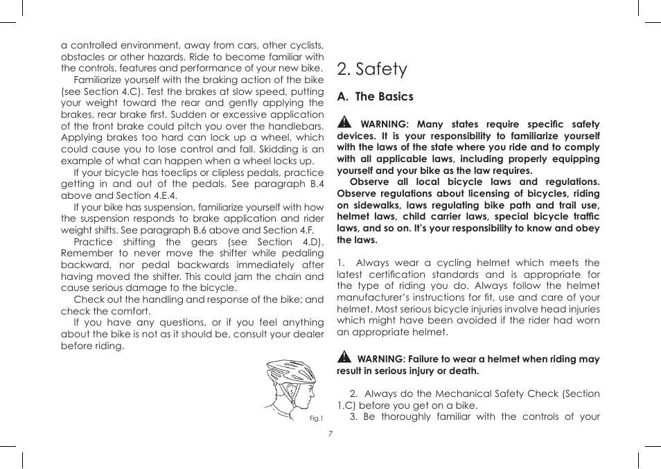 Safety | Diamondback 7th Edition User Manual | Page 7 / 32