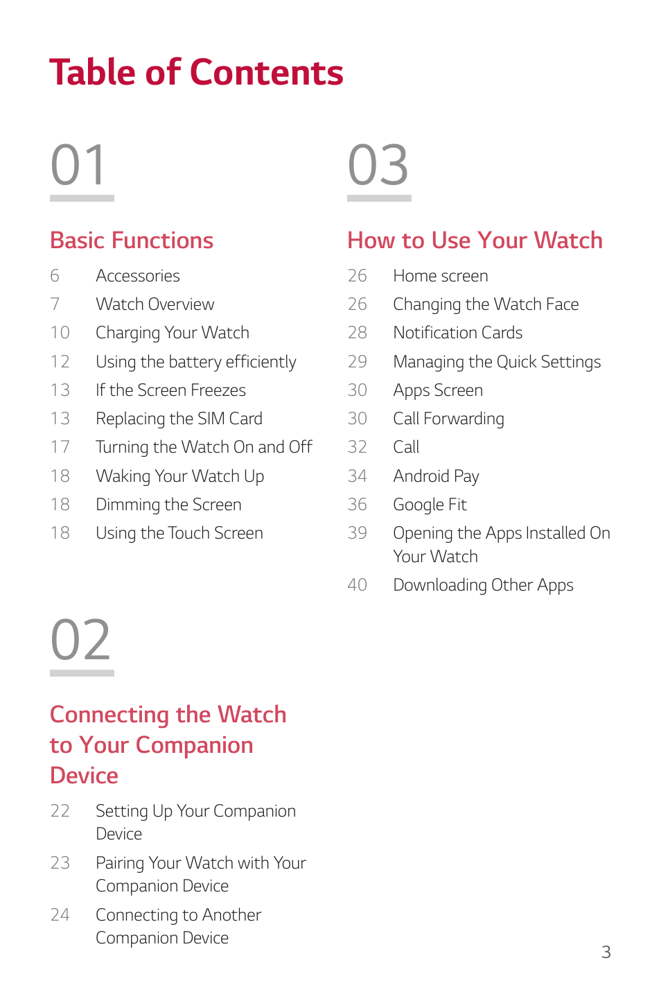 LG Watch Sport W280A User Manual | Page 4 / 79