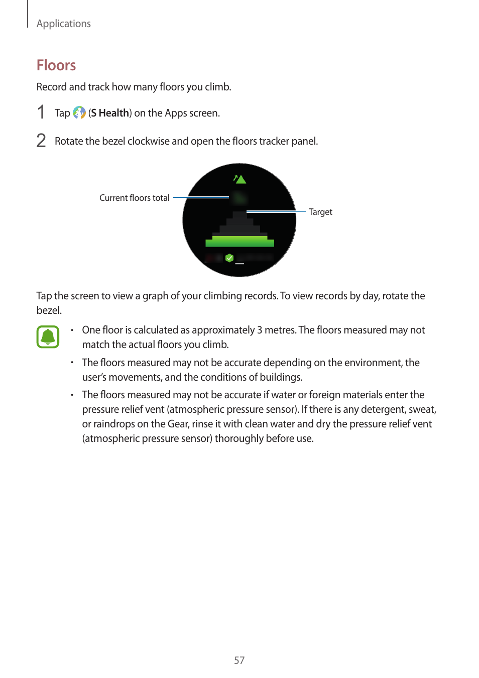 Floors, 57 floors | Samsung Gear S3 SM-R760 User Manual | Page 57 / 104
