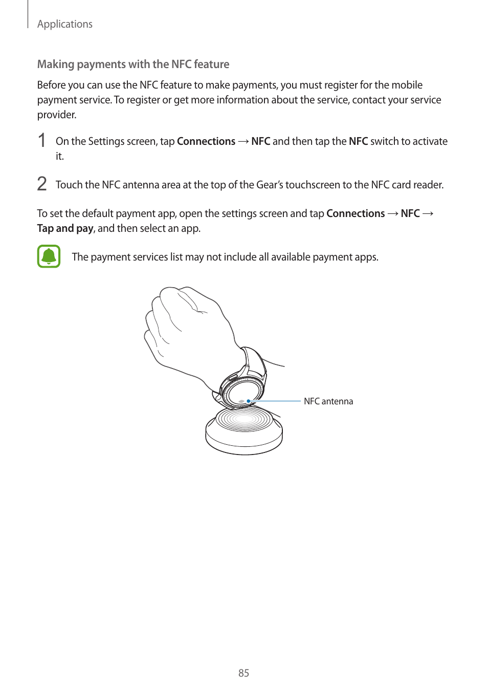 Samsung Gear S3 SM-R760 User Manual | Page 85 / 104