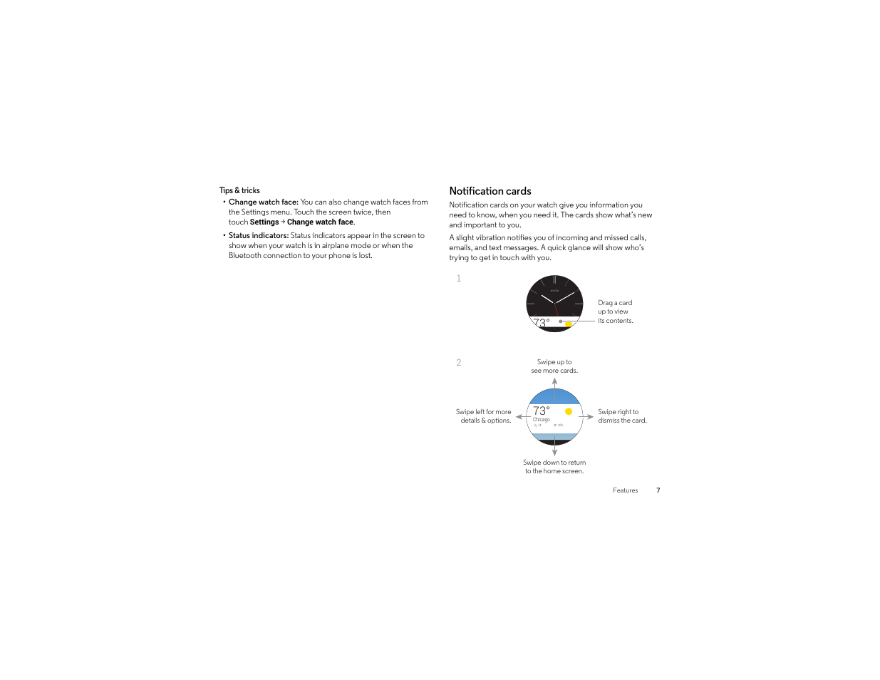 Notification cards | Lenovo Moto 360 User Manual | Page 9 / 22