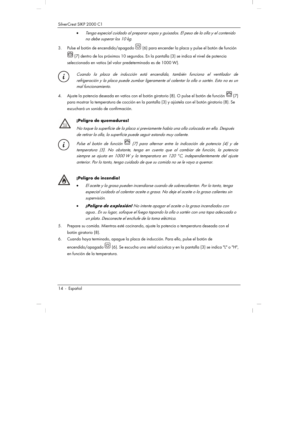 Silvercrest SIKP 2000 C1 User Manual | Page 16 / 102