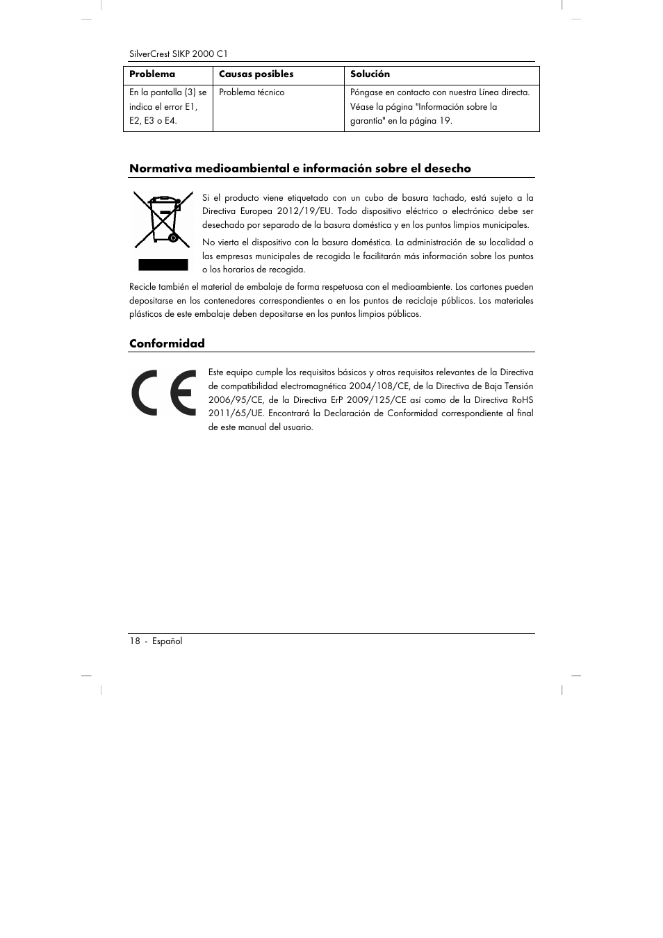 Conformidad | Silvercrest SIKP 2000 C1 User Manual | Page 20 / 102