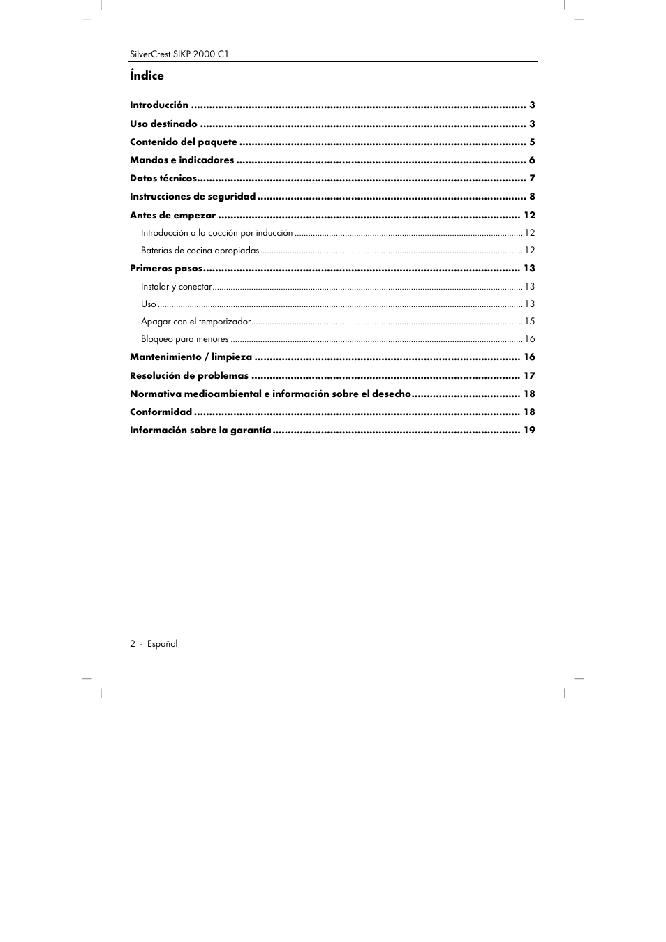 Silvercrest SIKP 2000 C1 User Manual | Page 4 / 102
