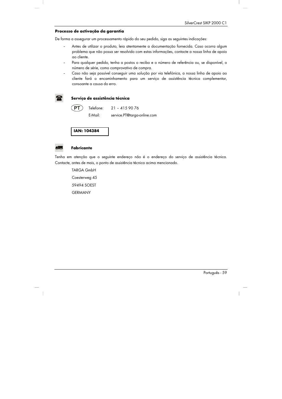 Silvercrest SIKP 2000 C1 User Manual | Page 61 / 102