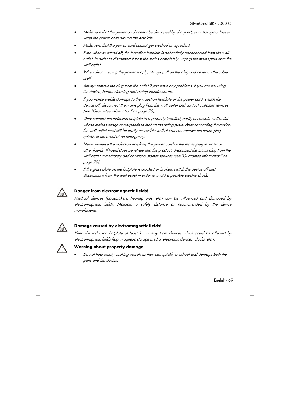 Silvercrest SIKP 2000 C1 User Manual | Page 71 / 102