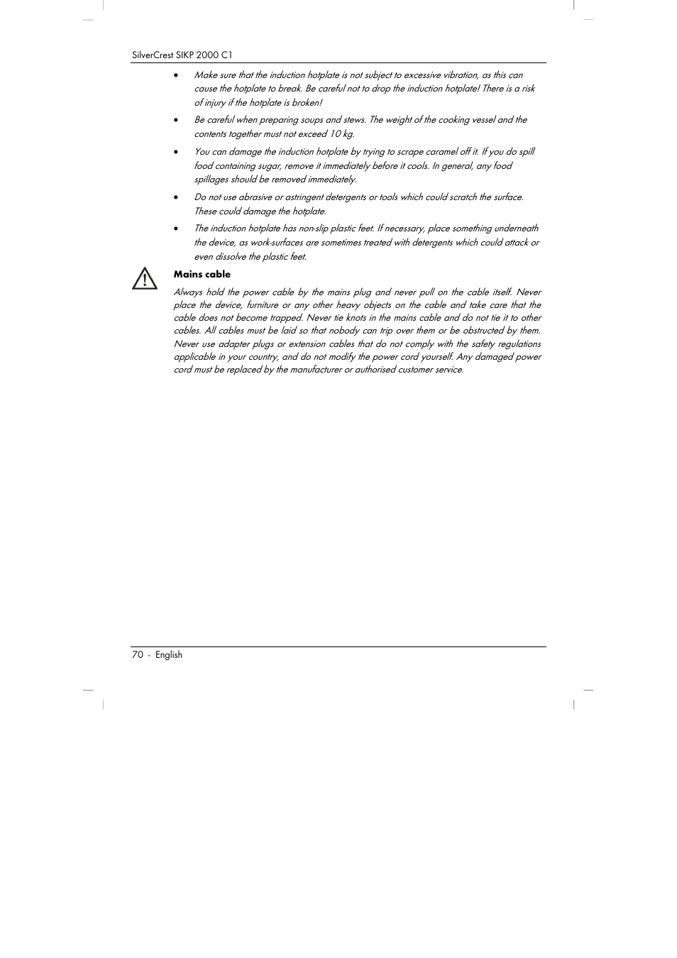 Silvercrest SIKP 2000 C1 User Manual | Page 72 / 102