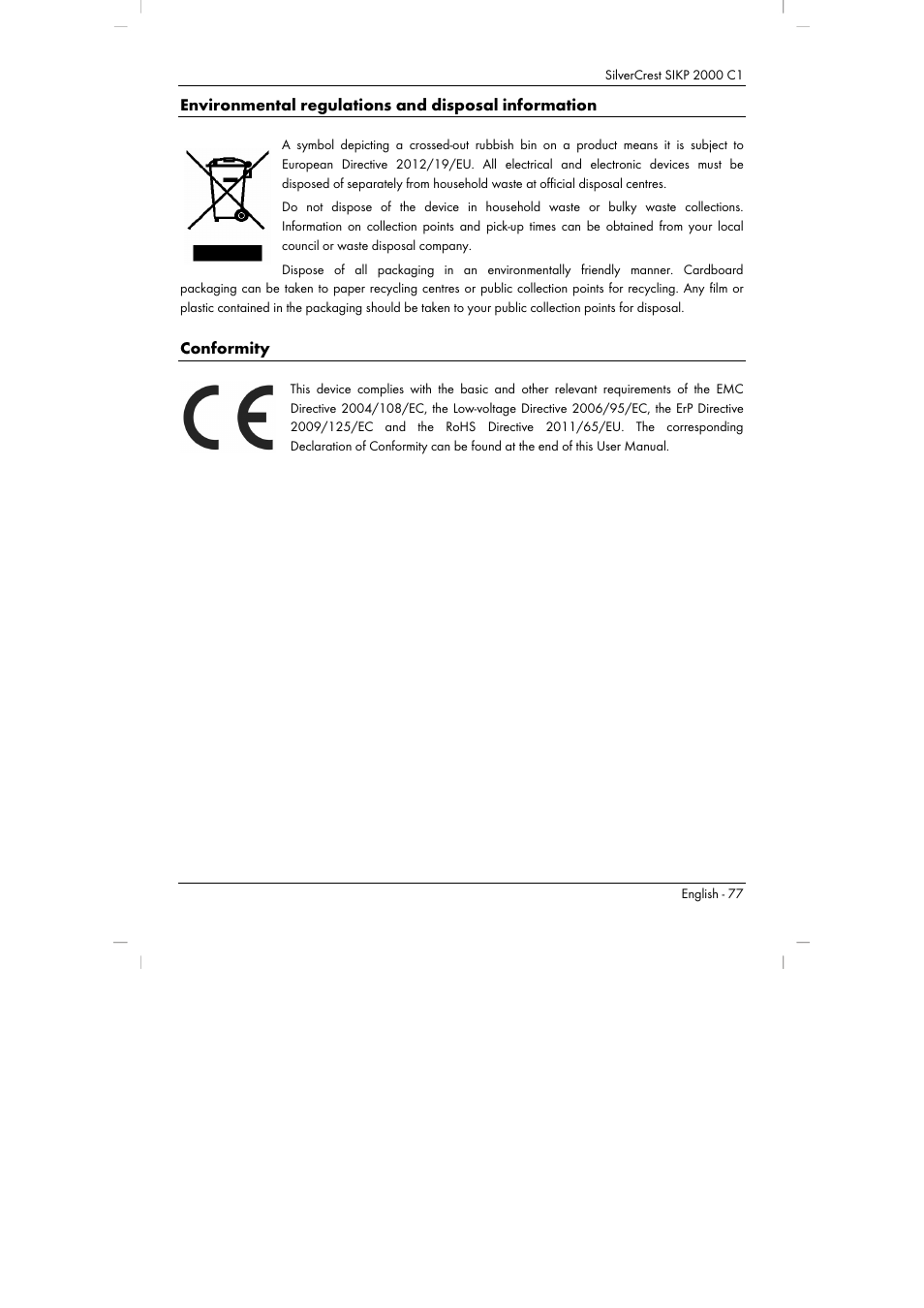 Silvercrest SIKP 2000 C1 User Manual | Page 79 / 102