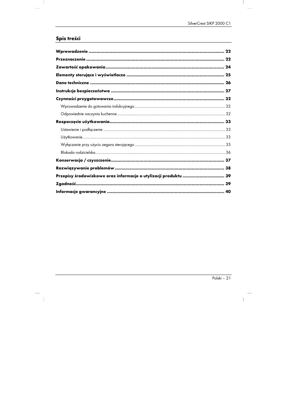 Silvercrest SIKP 2000 C1 User Manual | Page 23 / 144