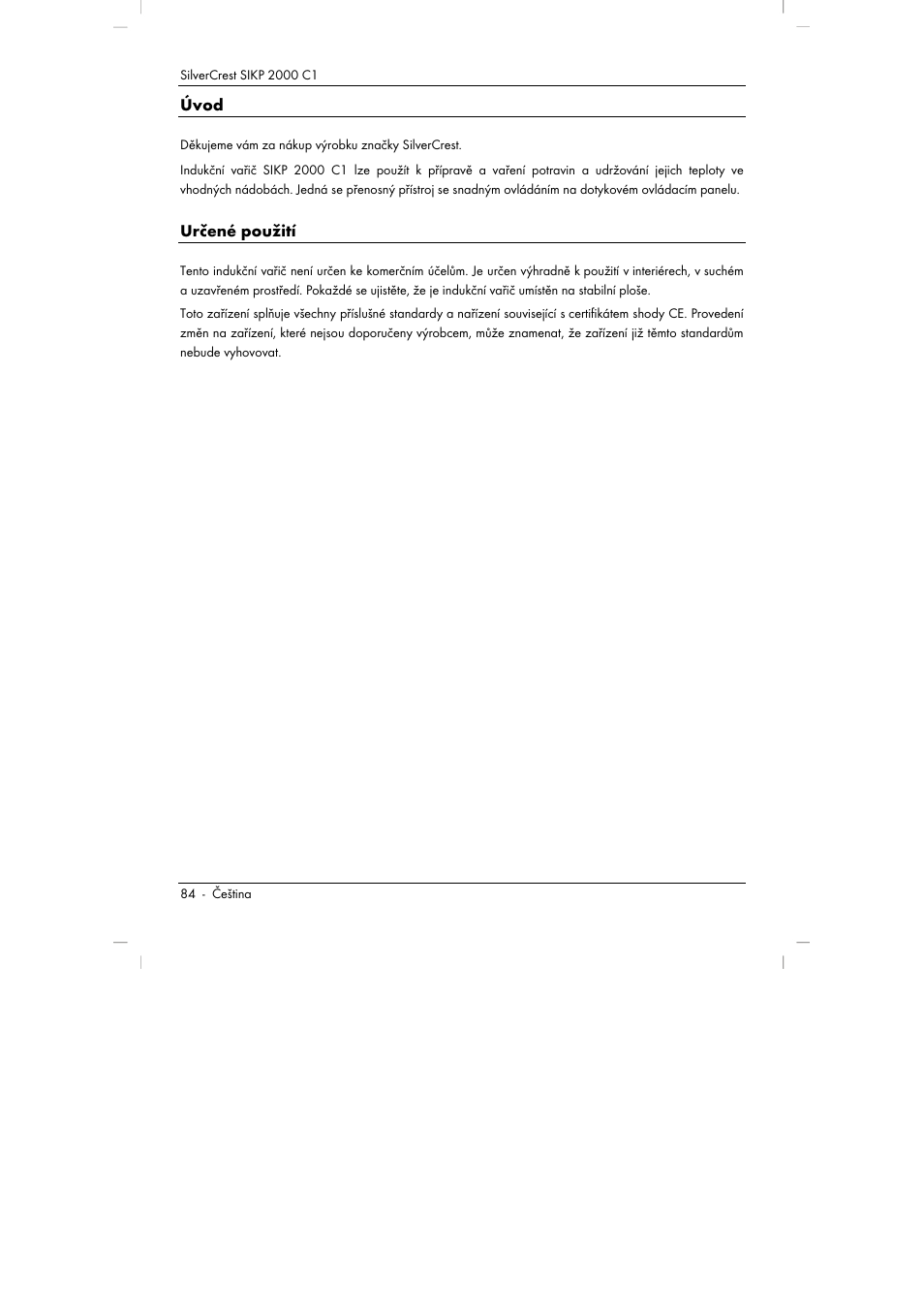 Úvod, Určené použití | Silvercrest SIKP 2000 C1 User Manual | Page 86 / 144