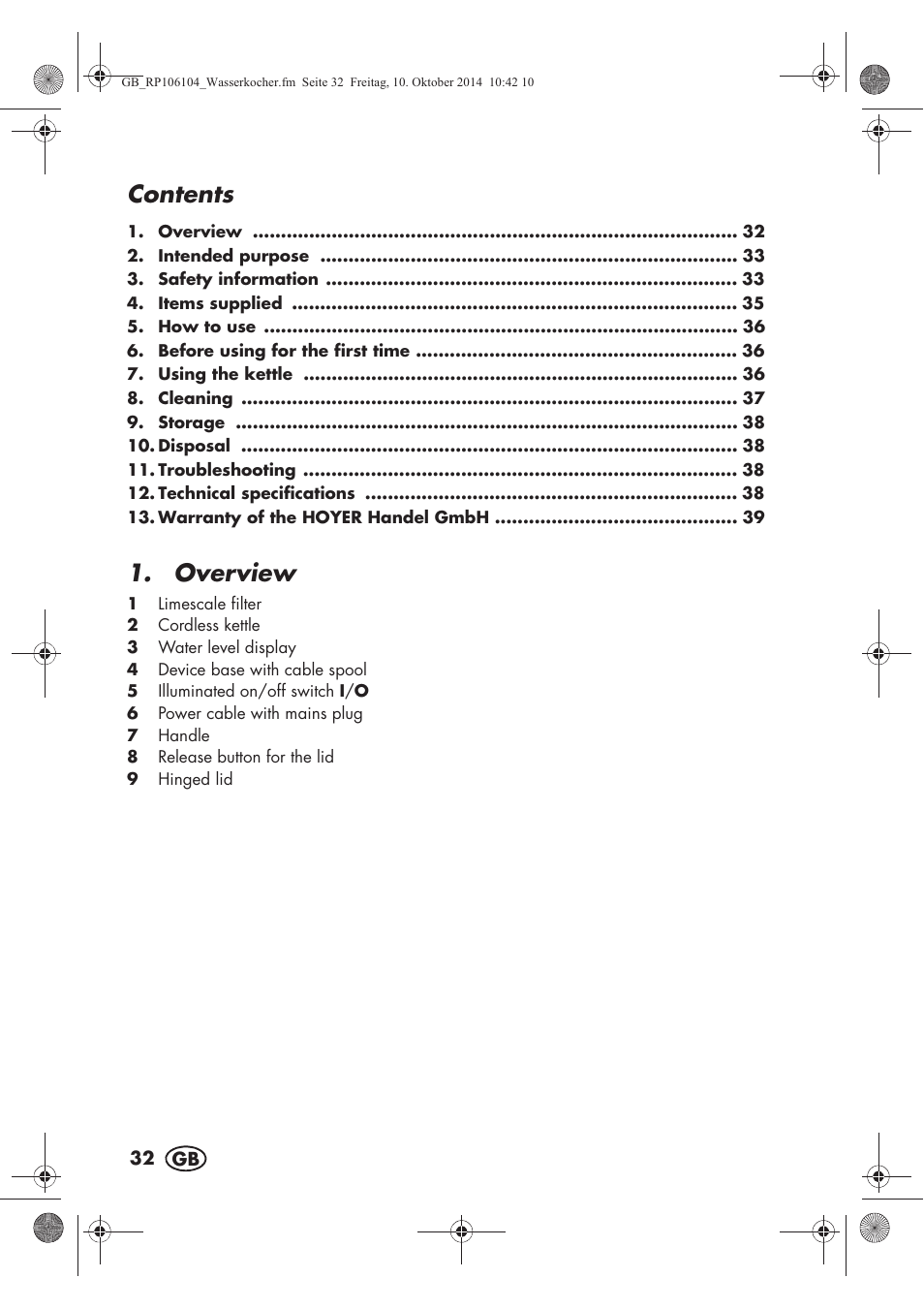 Silvercrest SWKS 2200 B1 User Manual | Page 34 / 46