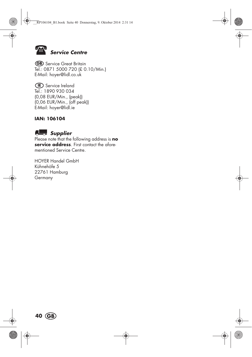 Silvercrest SWKS 2200 B1 User Manual | Page 42 / 46