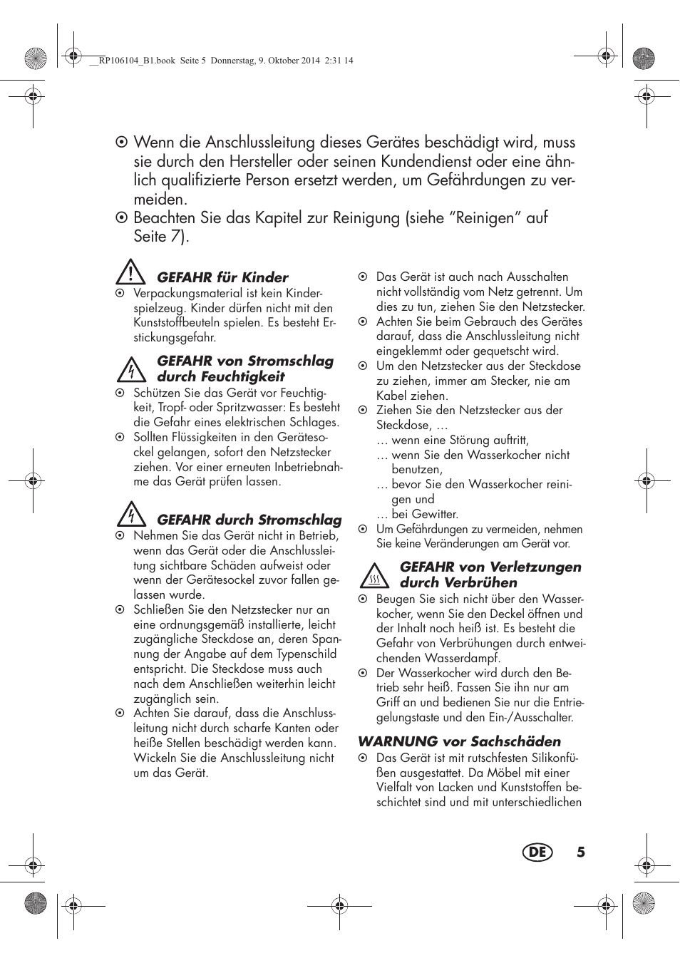 Silvercrest SWKS 2200 B1 User Manual | Page 7 / 46