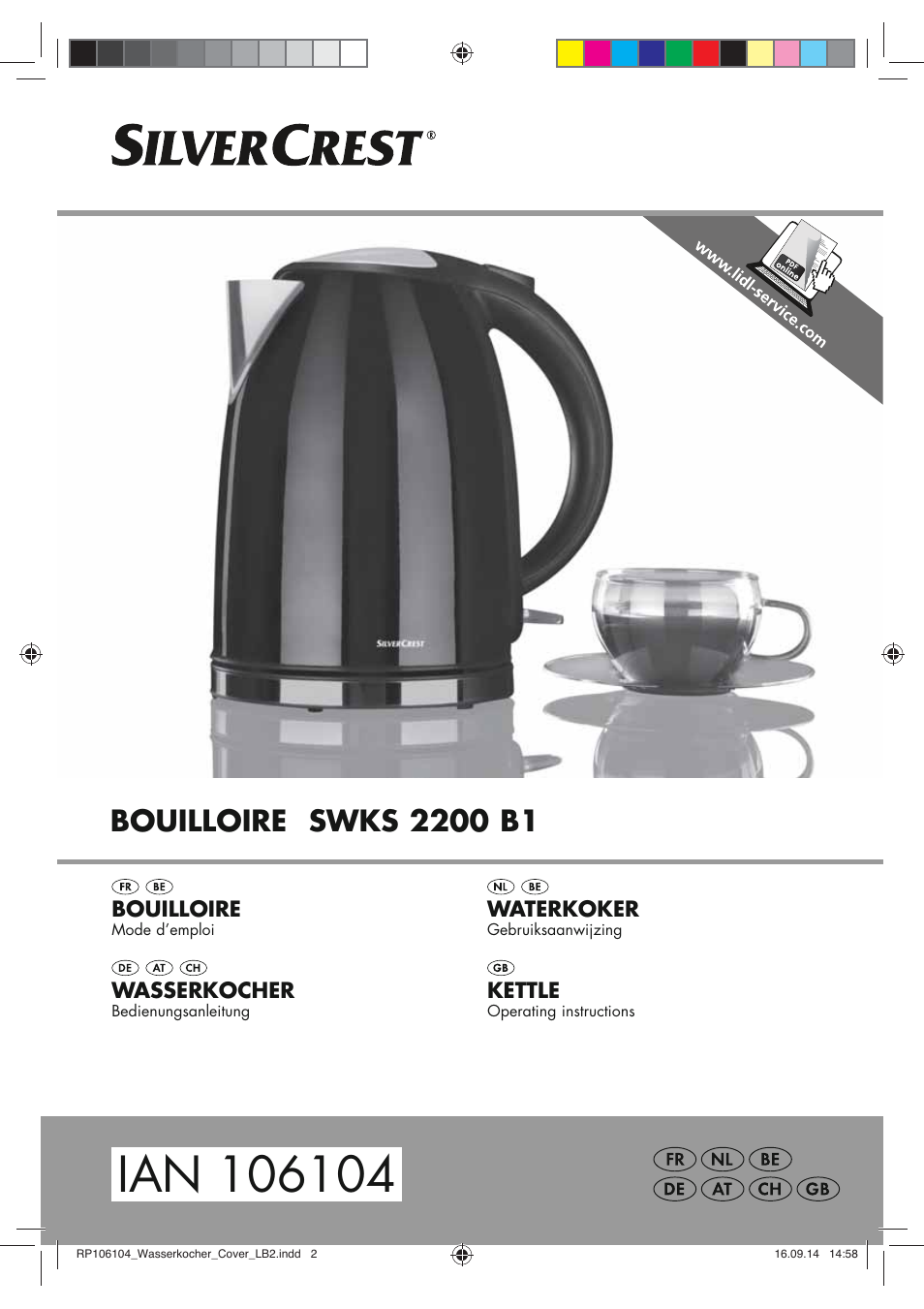 Silvercrest SWKS 2200 B1 User Manual | 46 pages