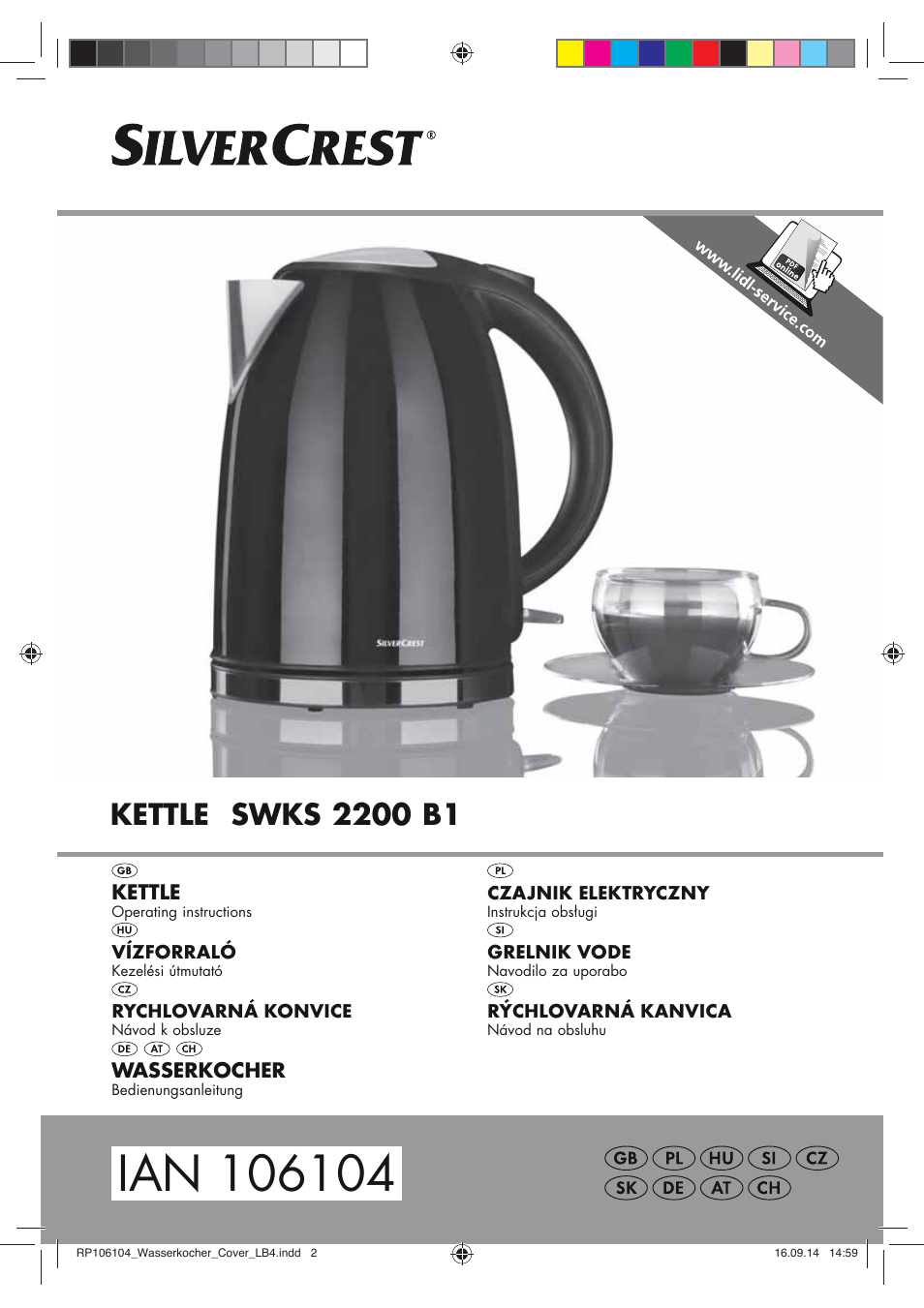 Silvercrest SWKS 2200 B1 User Manual | 70 pages