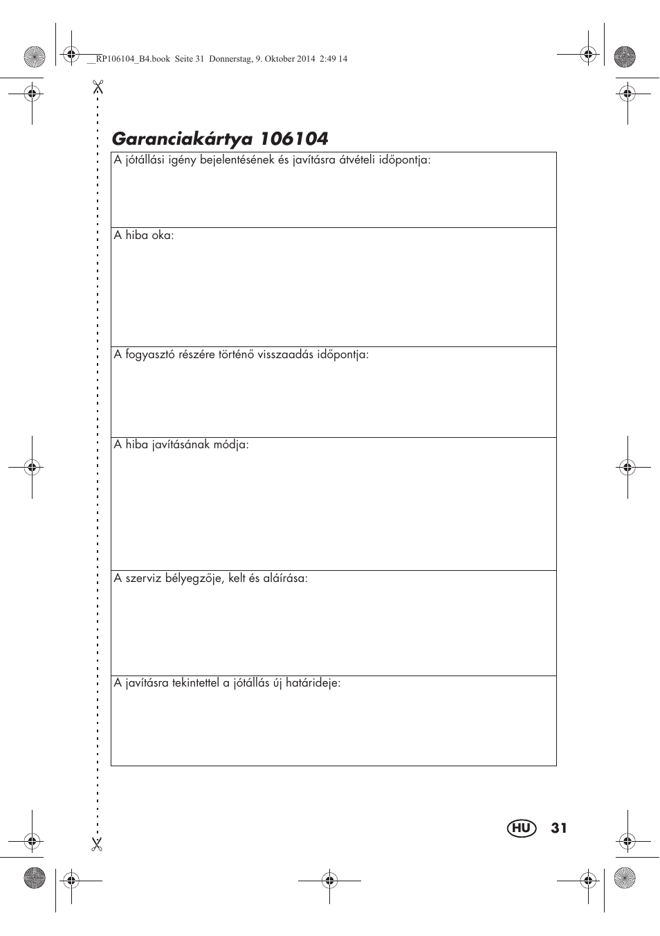 Silvercrest SWKS 2200 B1 User Manual | Page 33 / 70