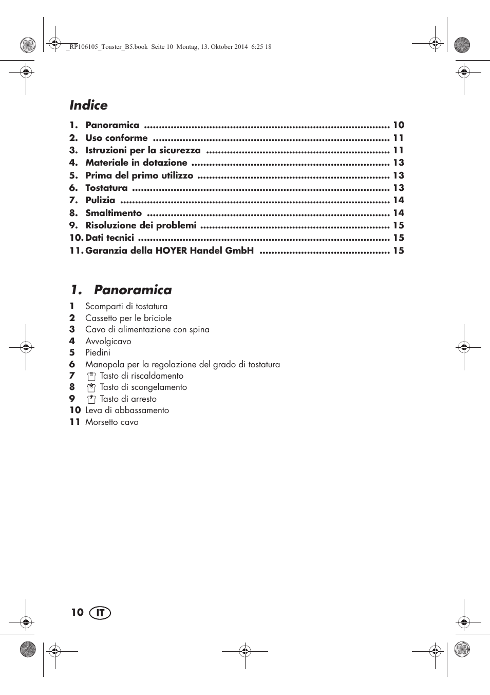 Indice, Panoramica | Silvercrest STS 920 A1 User Manual | Page 12 / 46