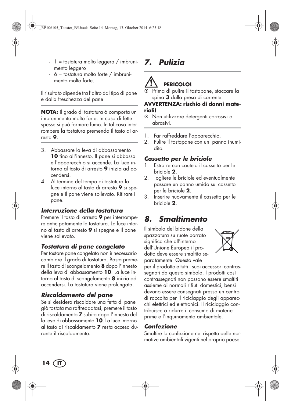 Pulizia, Smaltimento | Silvercrest STS 920 A1 User Manual | Page 16 / 46