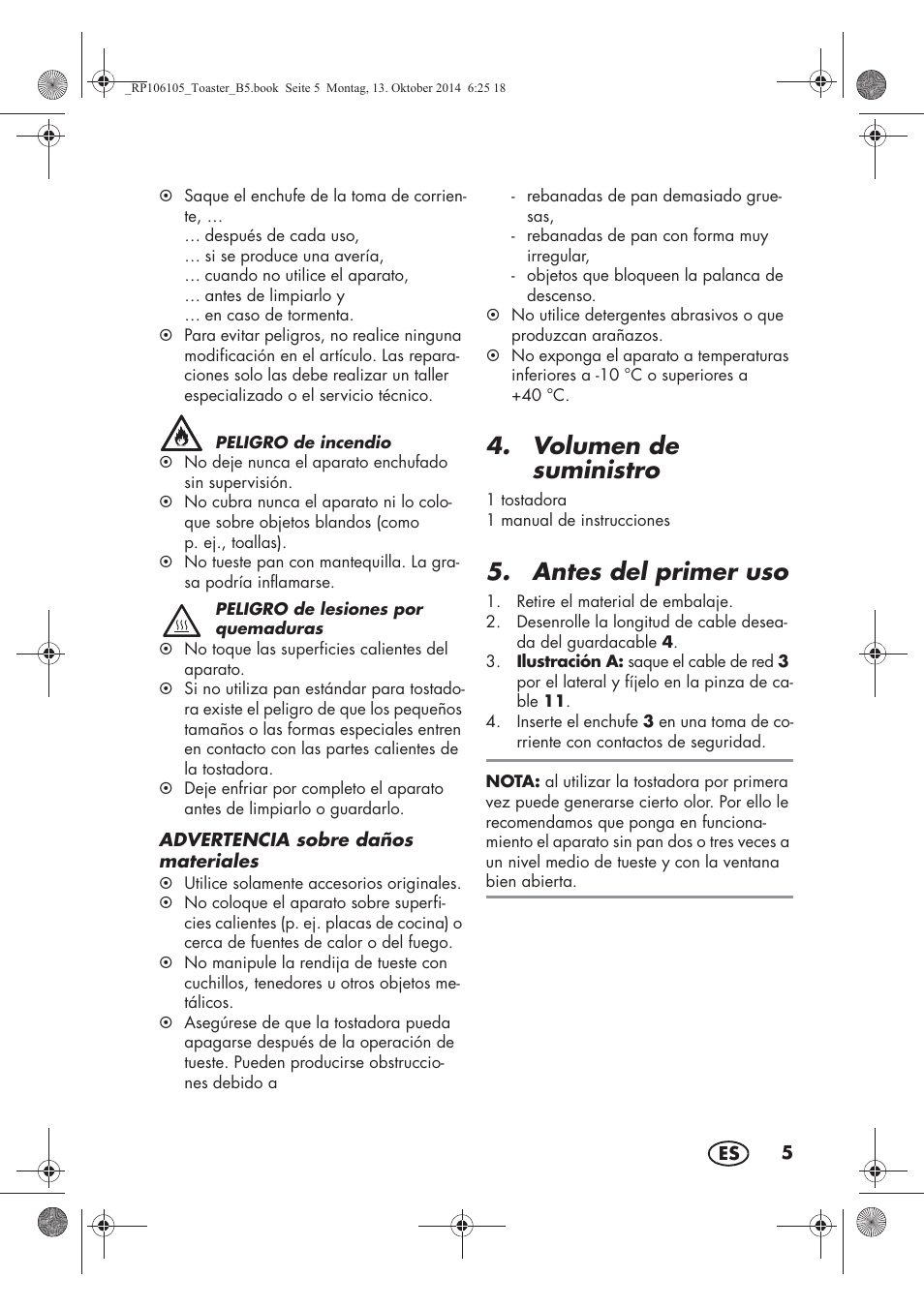 Volumen de suministro, Antes del primer uso | Silvercrest STS 920 A1 User Manual | Page 7 / 46