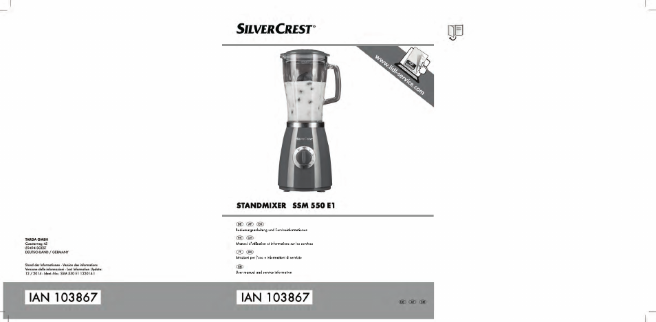 Silvercrest SSM 550 E1 User Manual | 90 pages