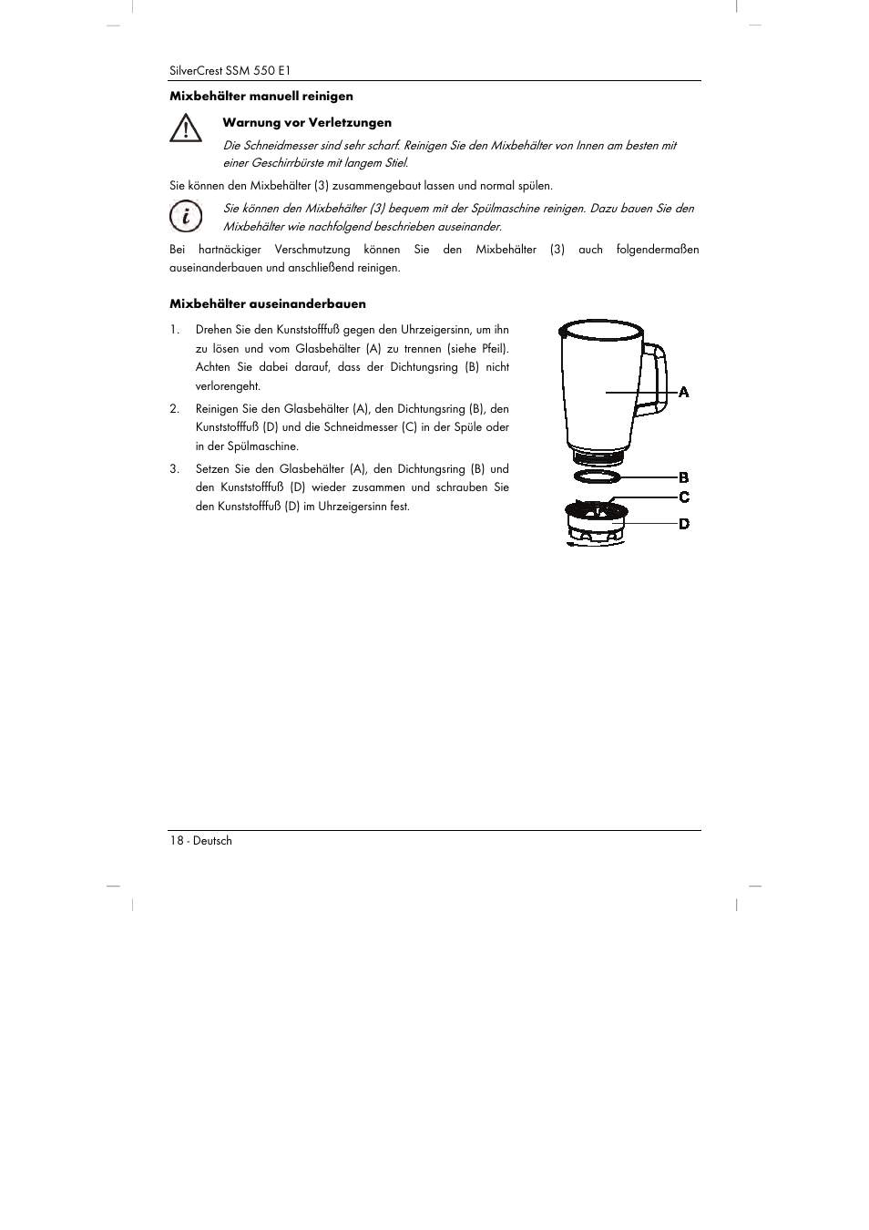 Silvercrest SSM 550 E1 User Manual | Page 20 / 90