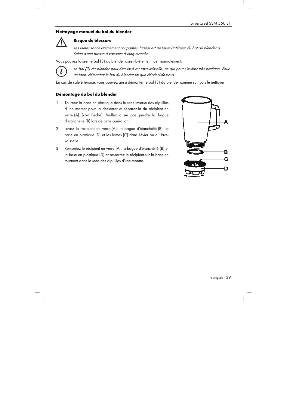 Silvercrest SSM 550 E1 User Manual | Page 41 / 90