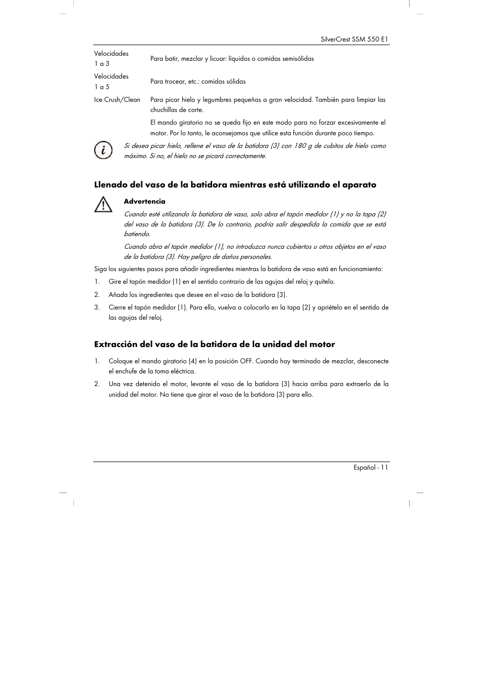 Silvercrest SSM 550 E1 User Manual | Page 13 / 110