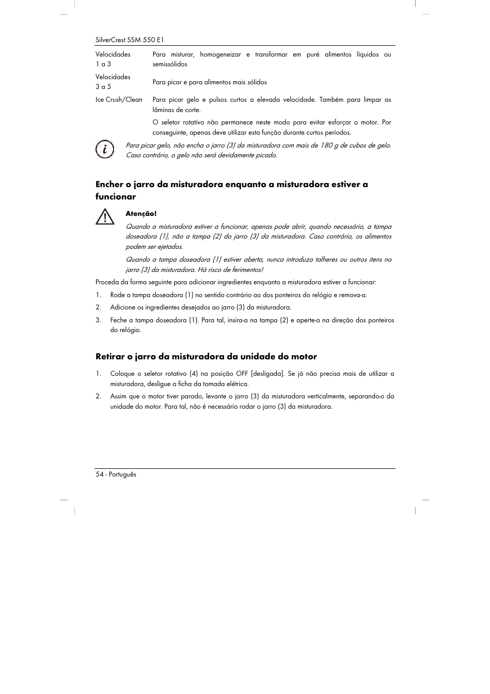 Retirar o jarro da misturadora da unidade do motor | Silvercrest SSM 550 E1 User Manual | Page 56 / 110