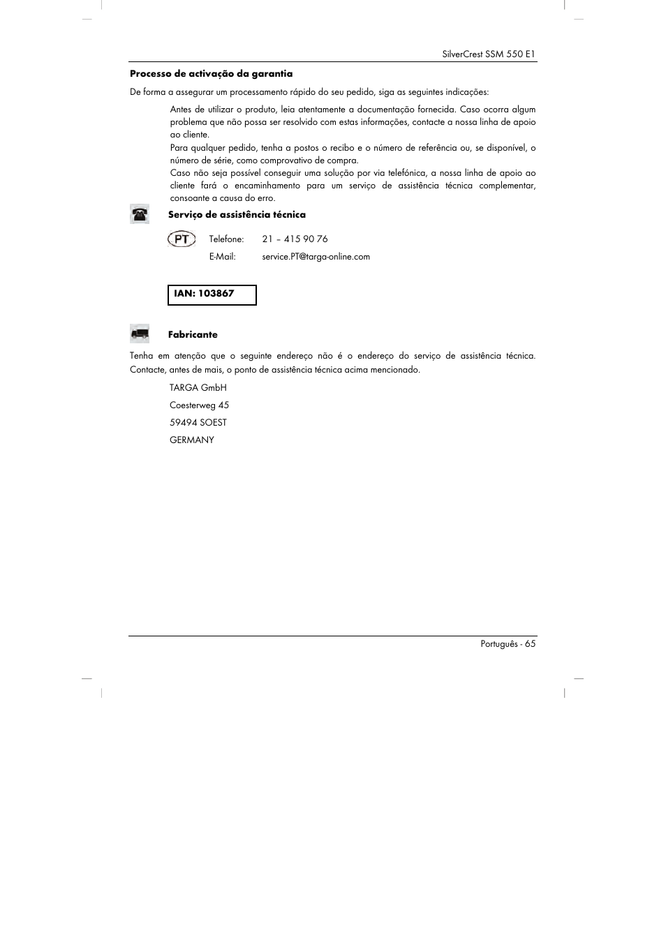 Silvercrest SSM 550 E1 User Manual | Page 67 / 110