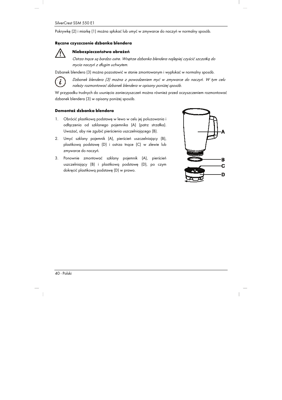 Silvercrest SSM 550 E1 User Manual | Page 42 / 154