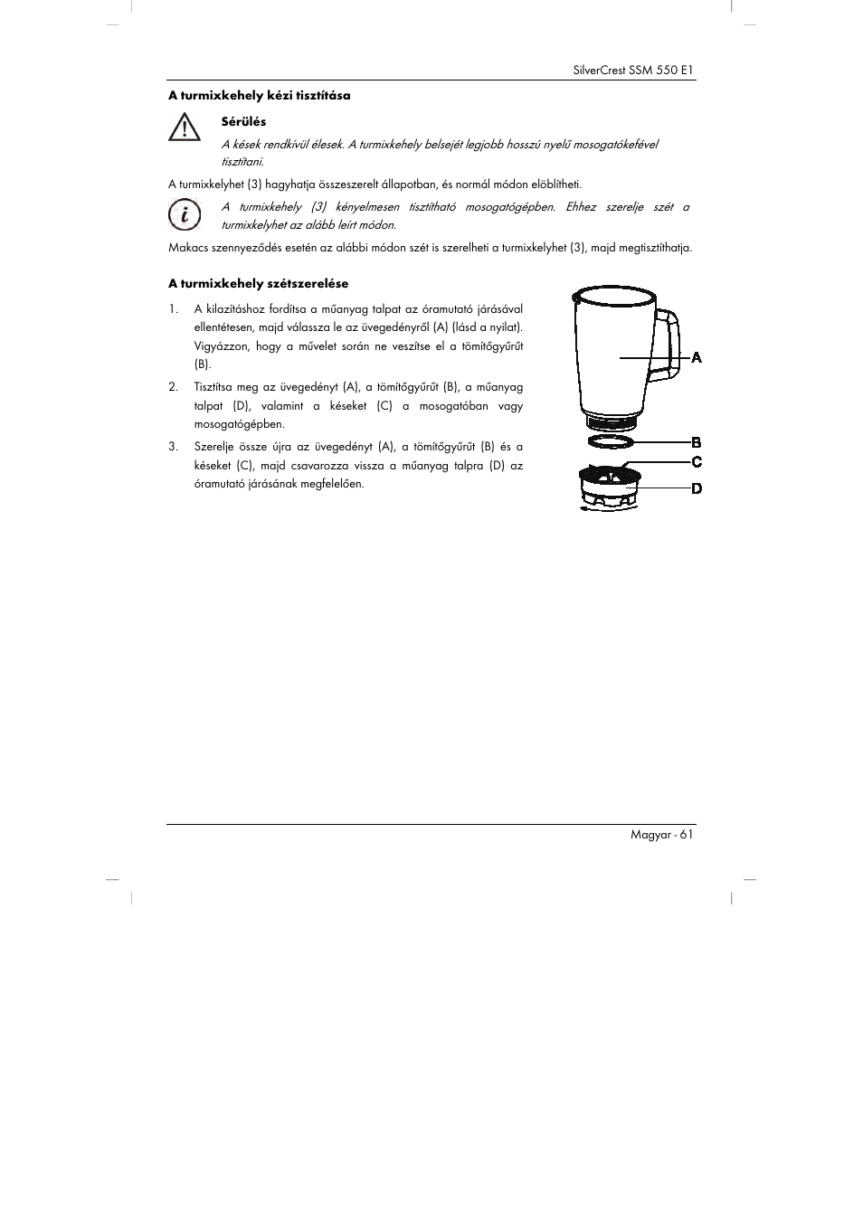 Silvercrest SSM 550 E1 User Manual | Page 63 / 154