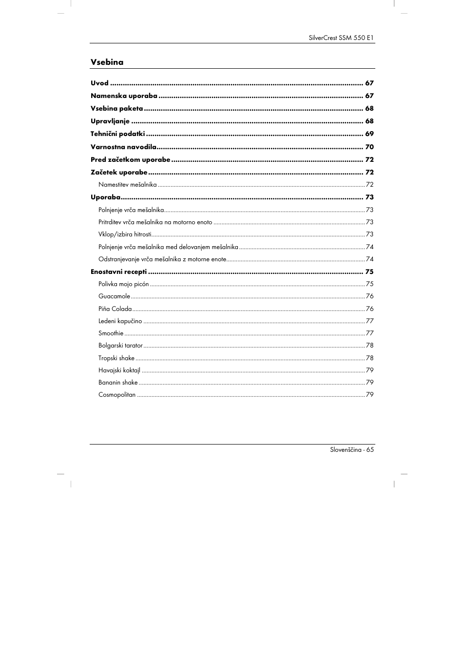 Silvercrest SSM 550 E1 User Manual | Page 67 / 154