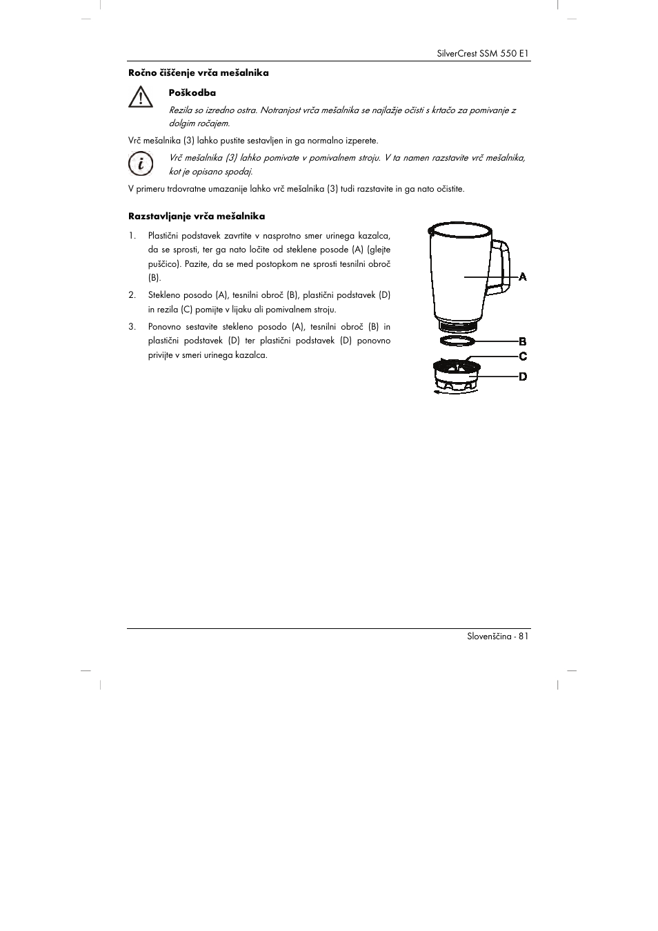 Silvercrest SSM 550 E1 User Manual | Page 83 / 154