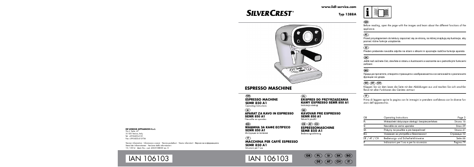 Silvercrest SEMR 850 A1 User Manual | 91 pages