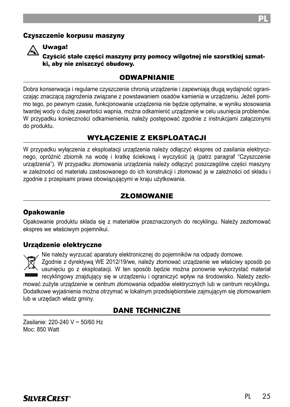 Silvercrest SEMR 850 A1 User Manual | Page 25 / 91